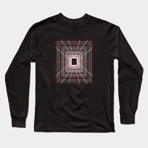 Square Abstract Long Sleeve T-Shirt by Kudostees